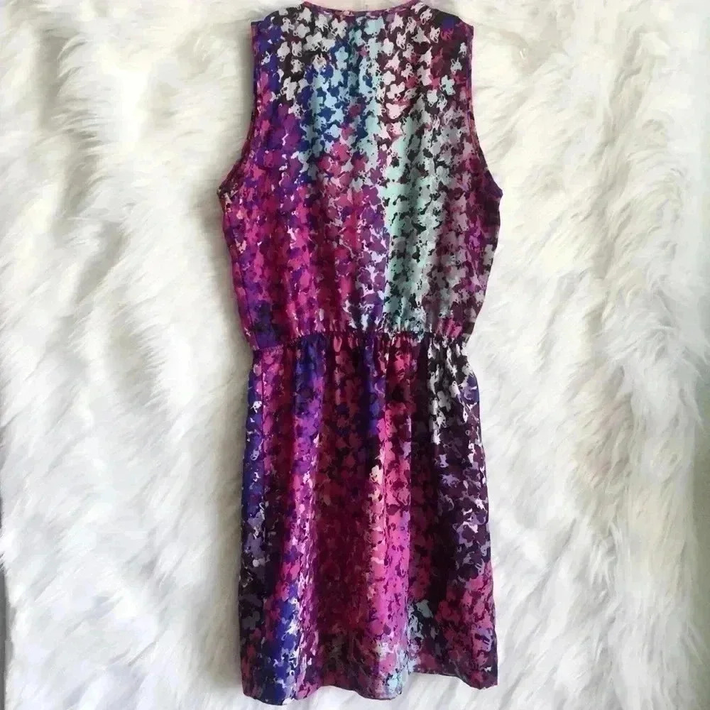 5/48 Multi Colored Ruffle Sleeveless Dress - Picture 3 of 5